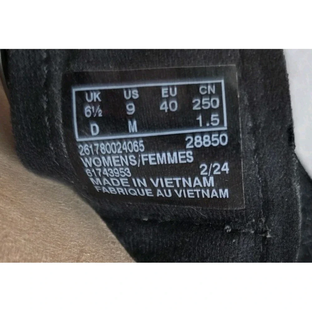 Clarks Reileigh May Black Nubuck Leather‎ Adjustable Slides Sandals Women's 9M